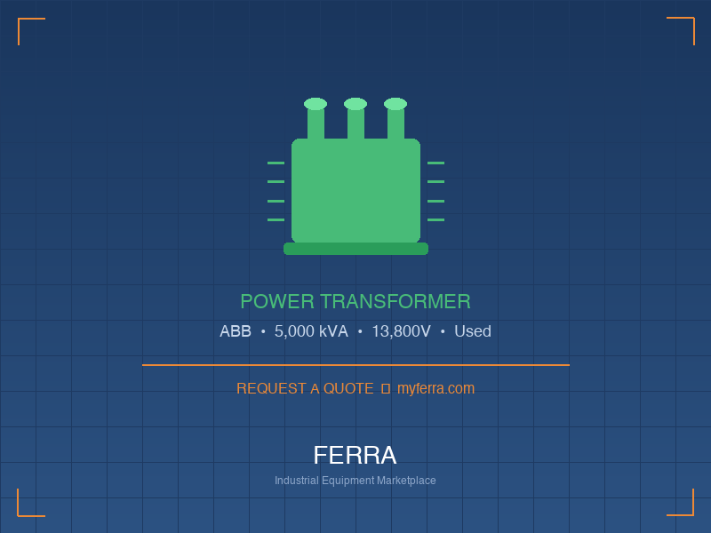 5000kVA ABB Power Transformer — Used Houston, TX