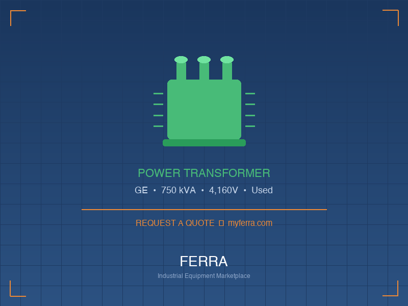 750kVA GE Power Transformer — Used Tulsa, OK