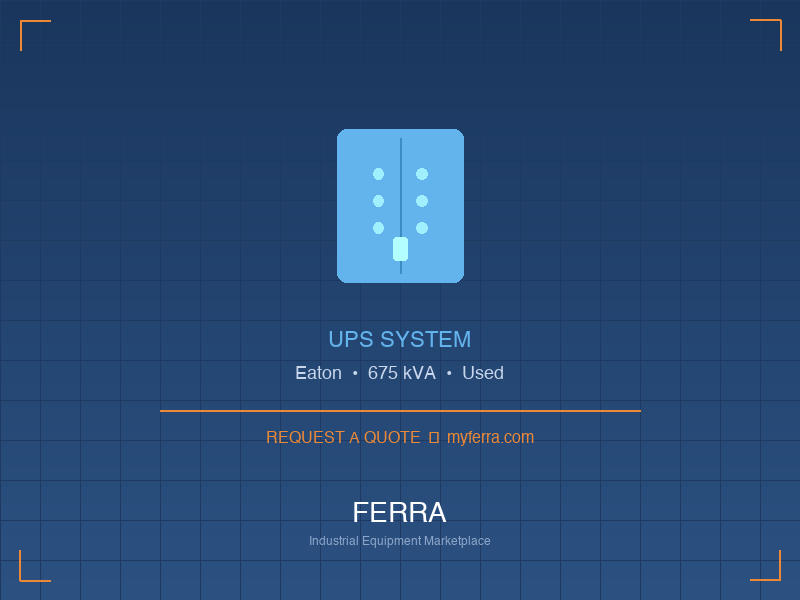 675kVA Eaton Ups — Used Phoenix, AZ