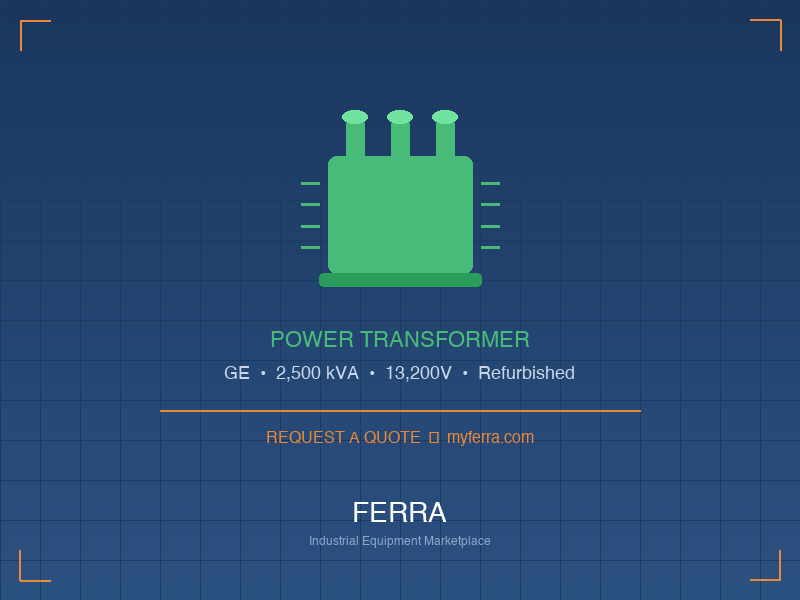 2500kVA GE Power Transformer — Refurbished Dallas, TX