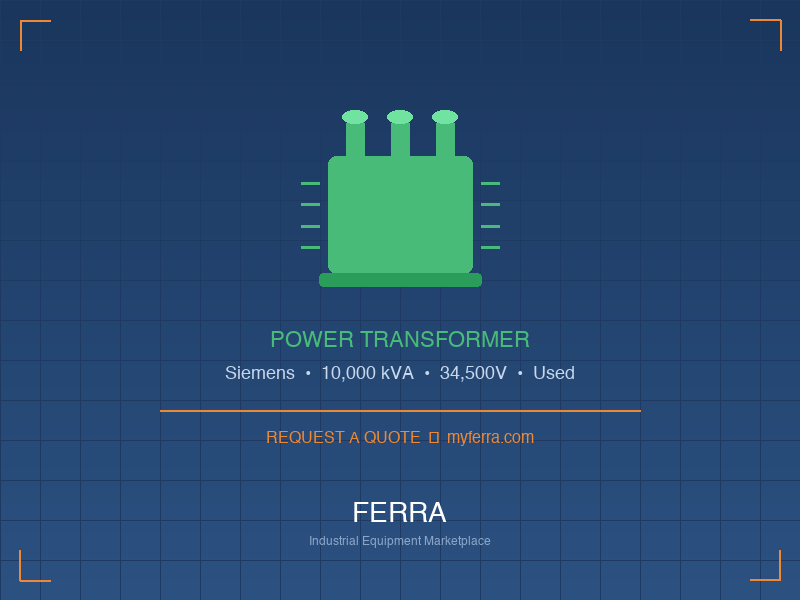 10000kVA Siemens Power Transformer — Used Houston, TX
