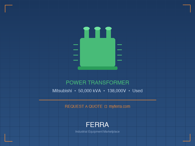 50000kVA Mitsubishi Power Transformer — Used Houston, TX