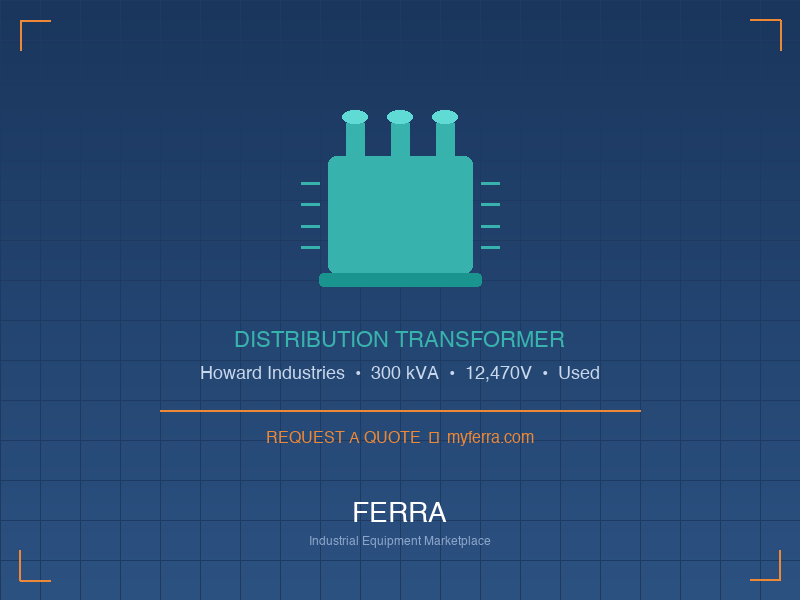 300kVA Howard Industries Distribution Transformer — Used Oklahoma City, OK