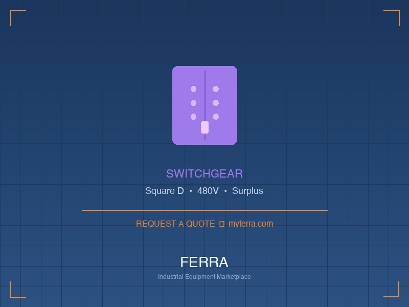 Square D Switchgear — Surplus Fort Worth, TX